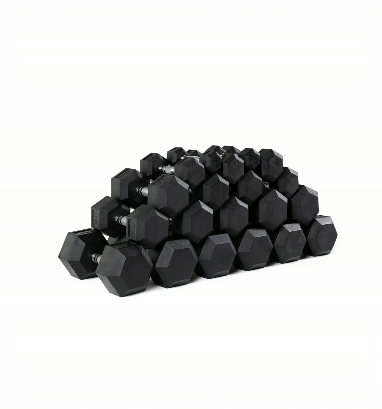 Rubber Hex Dumbbells